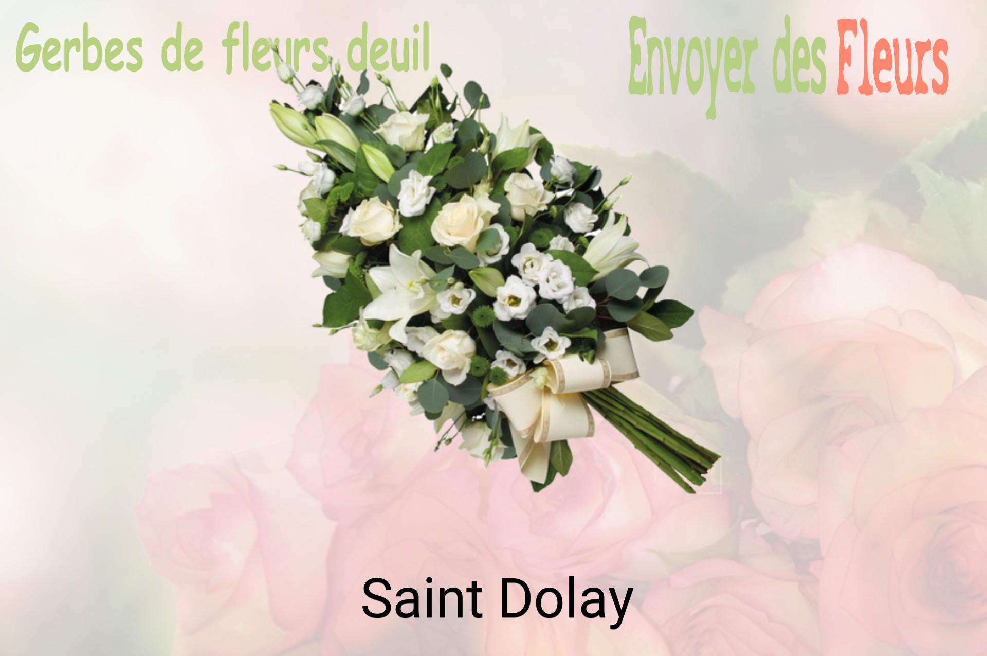 Gerbe de fleurs de deuil livrée à Saint-Dolay